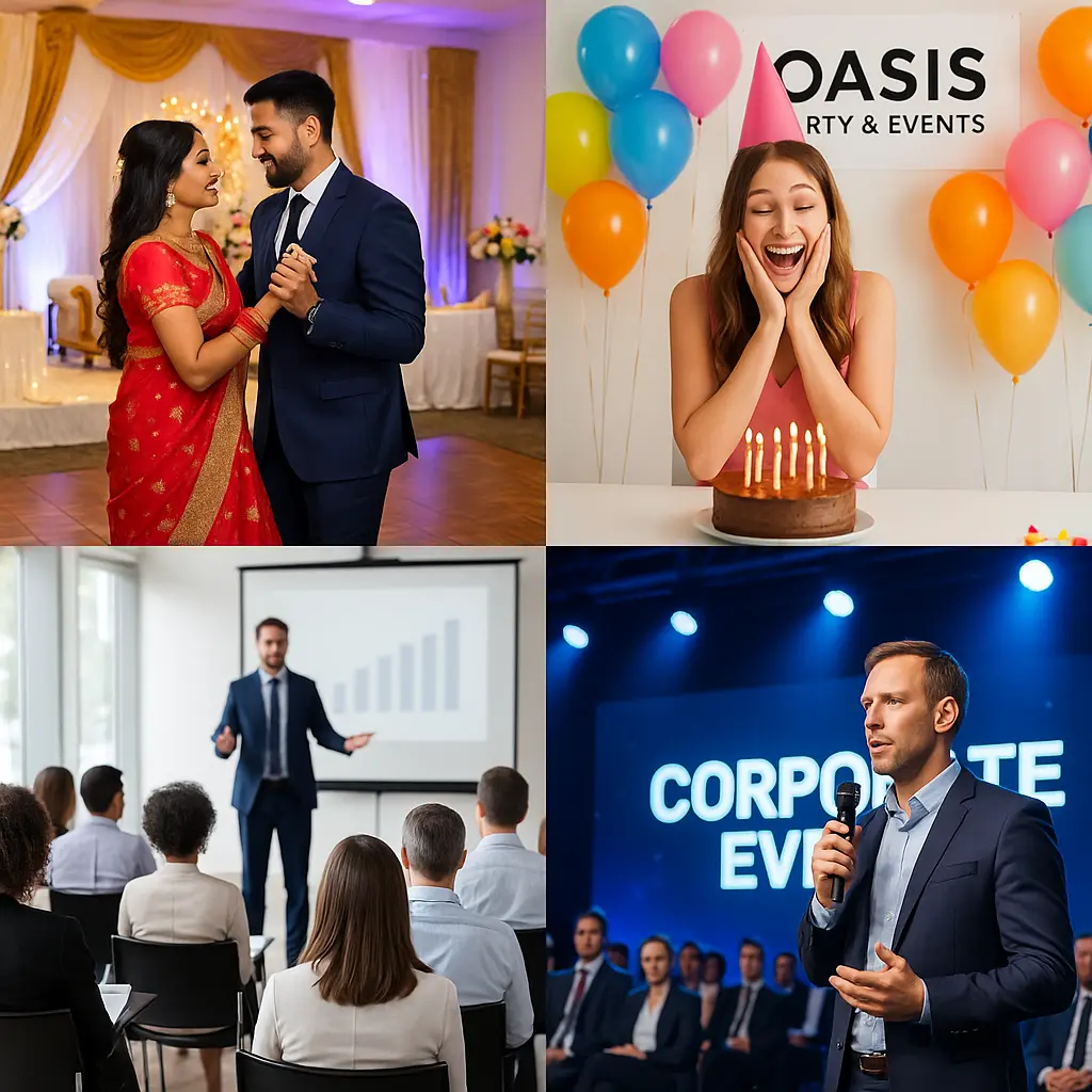 All types of events - Oasis Party & Events