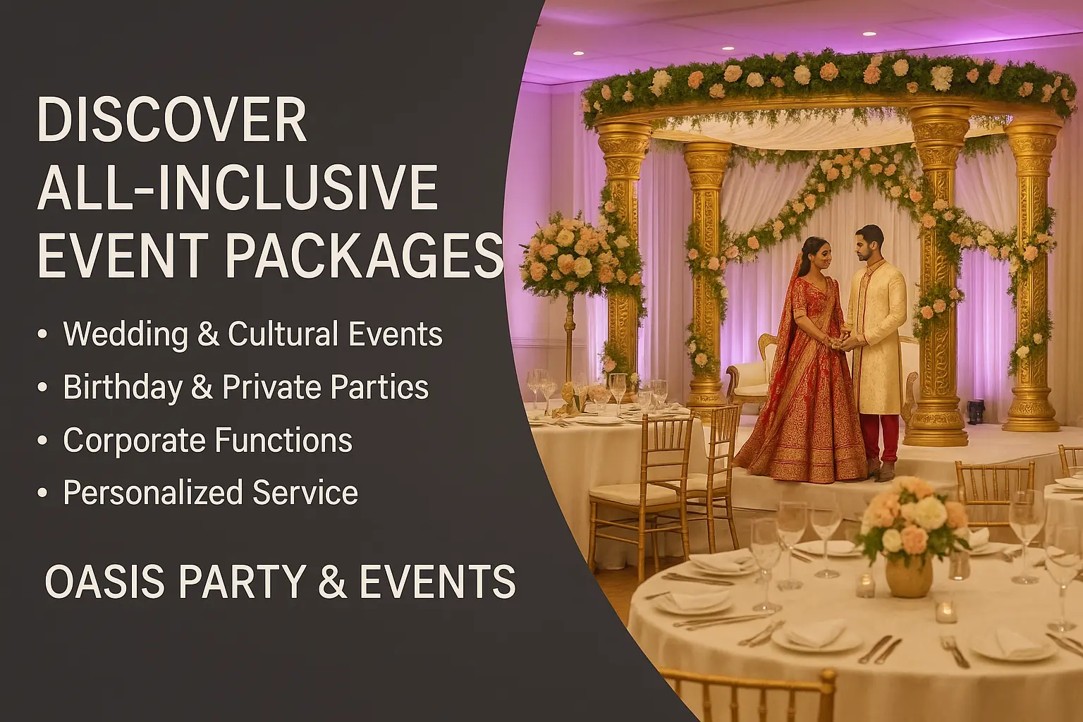 Discover All-Inclusive Event Packages at Oasis Party & Events