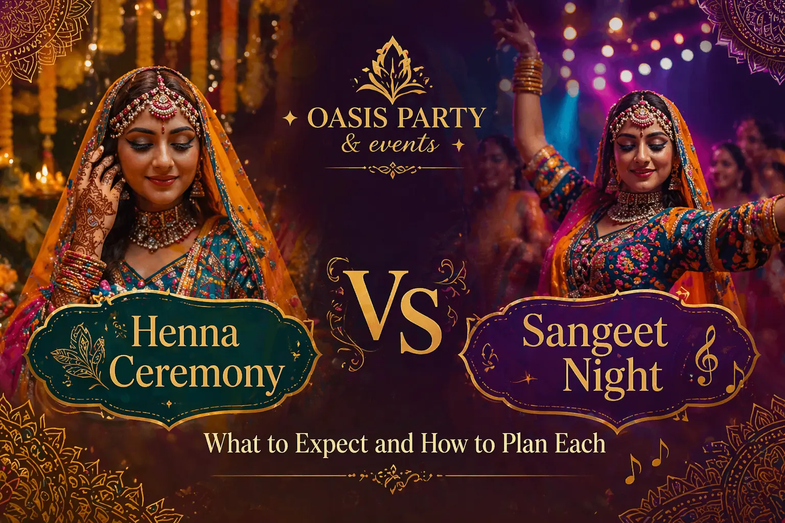Henna Ceremony vs Sangeet Night